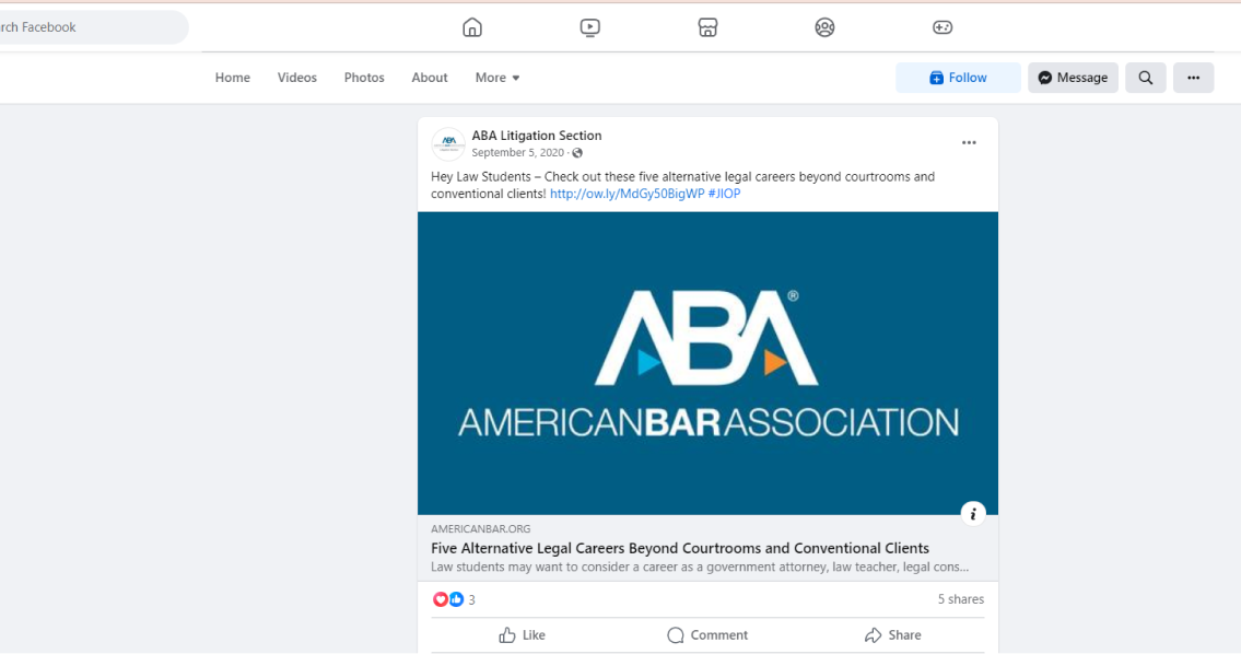 ABA Section of Litigation Facebook